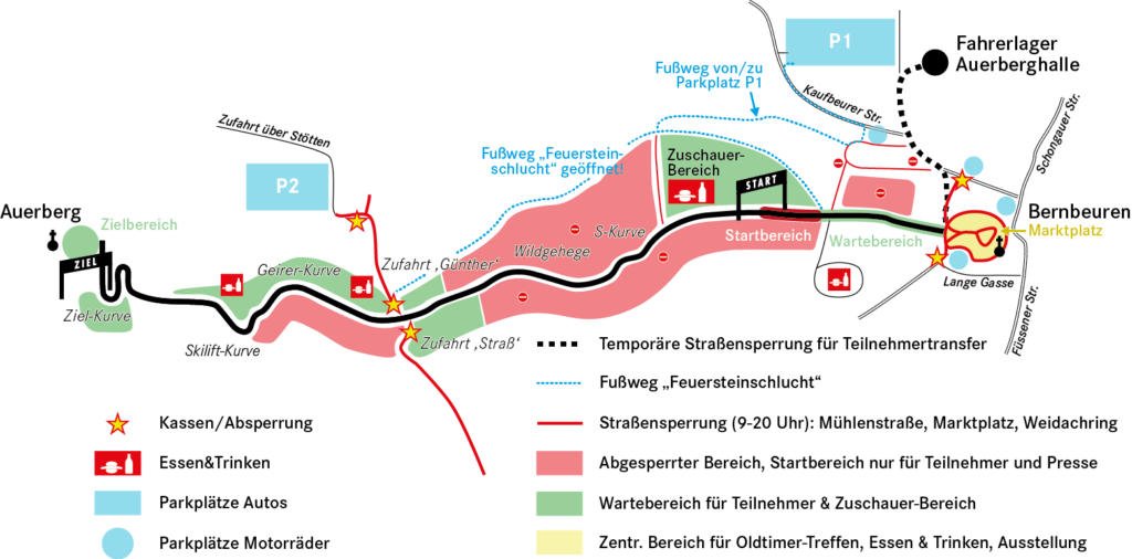 Streckenplan und Besucher-Informationen – 3. Auerberg Klassik 2022